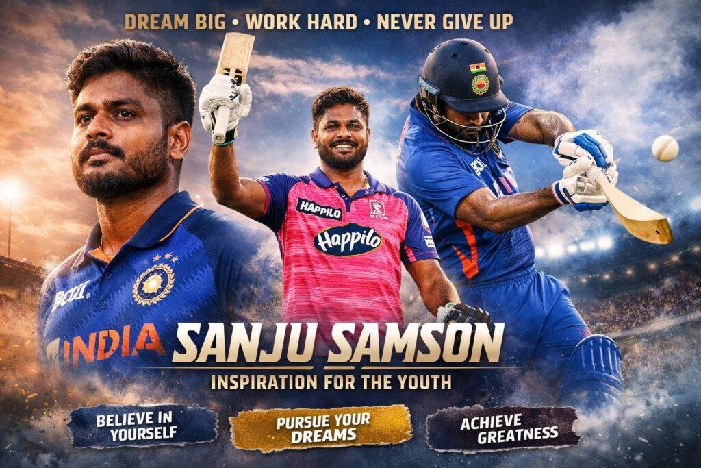 సాధారణ కుటుంబం నుంచి అంతర్జాతీయ క్రికెట్ స్టార్ వరకు – యువతకు ప్రేరణగా నిలిచిన సంజు సాంసన్ కథ