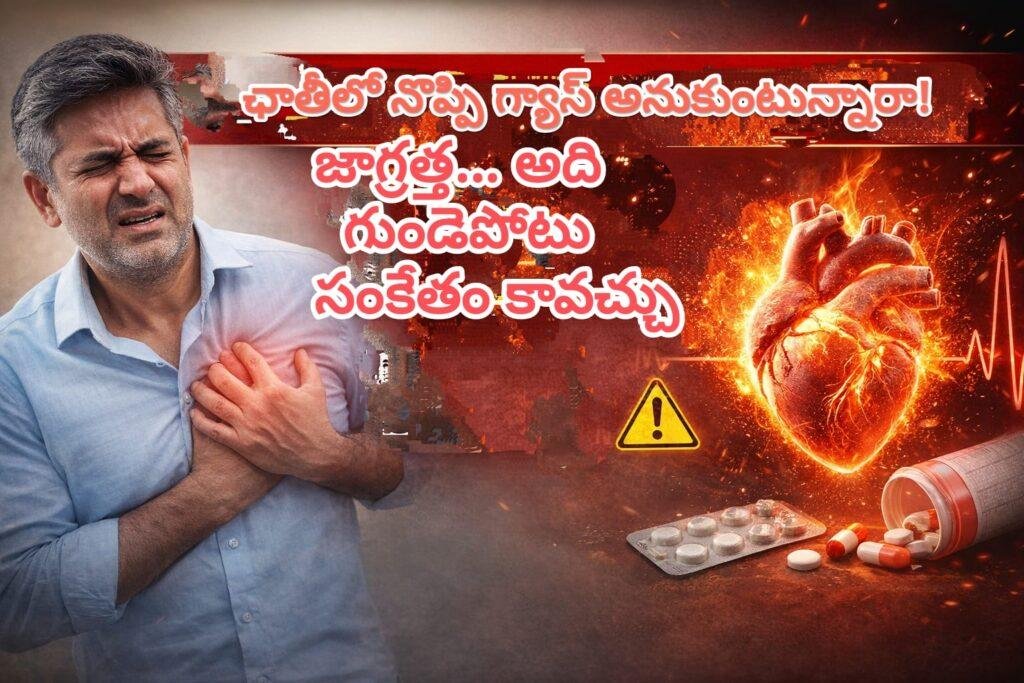 గుండెపోటు vs గ్యాస్ ట్రబుల్: లక్షణాలు ఎలా గుర్తించాలి?