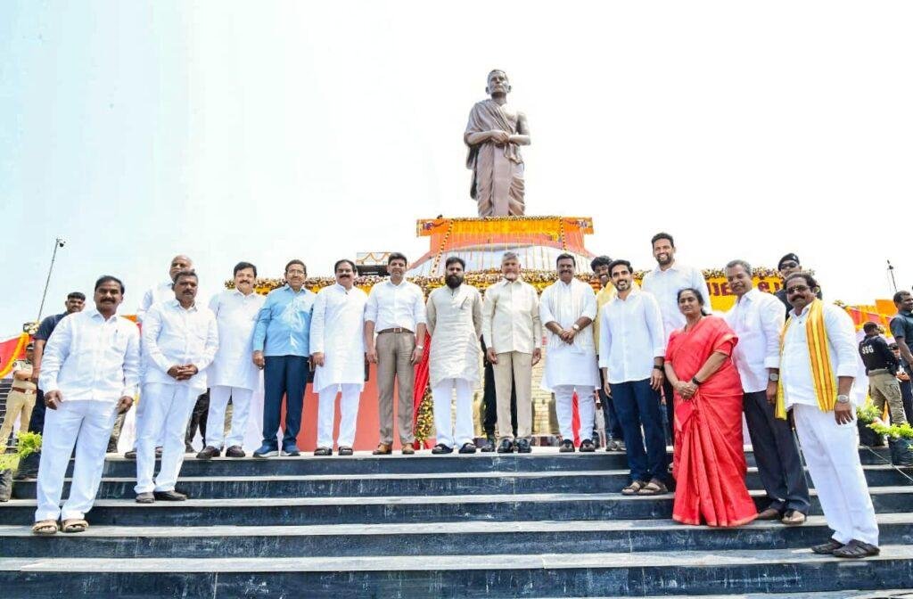 అమరావతిలో 58 అడుగుల పొట్టి శ్రీరాములు విగ్రహ ఆవిష్కరణ