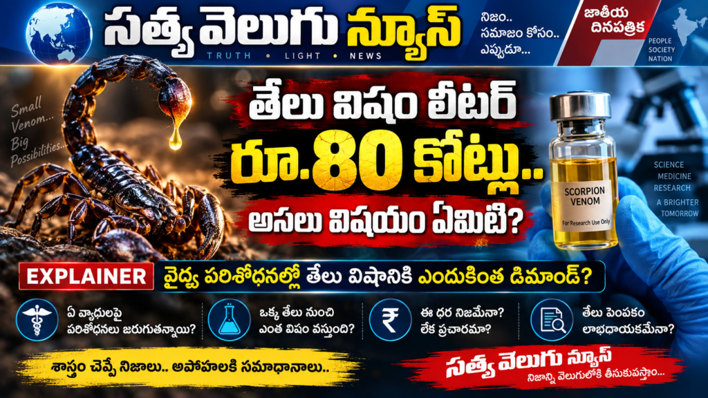 తేలు విషం లీటర్‌ రూ.80 కోట్లు.. అసలు విషయం ఏమిటి?