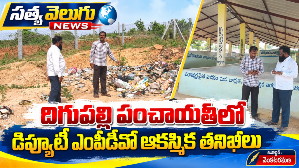దిగుపల్లి పంచాయతీలో డిప్యూటీ ఎంపీడీవో ఆకస్మిక తనిఖీలు
