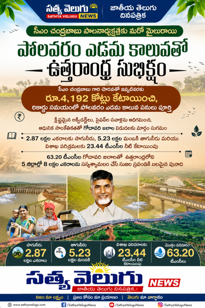 పోలవరం ఎడమ కాలువతో ఉత్తరాంధ్ర అభివృద్ధికి కొత్త దిశ,రూ.4,192 కోట్లతో కీలక ప్రాజెక్టు.. సాగు, తాగునీరు, పరిశ్రమలకు ఊతం