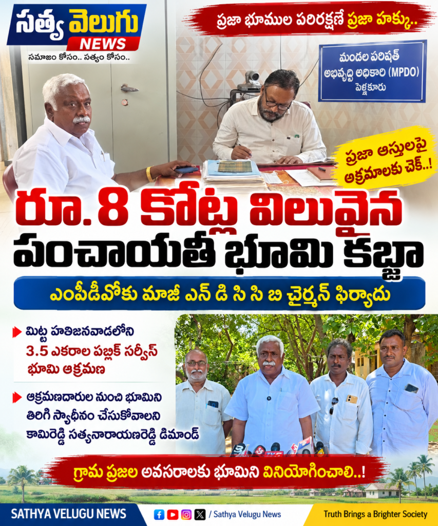 రూ.8 కోట్ల పంచాయతీ భూమి కబ్జా ఆరోపణలు