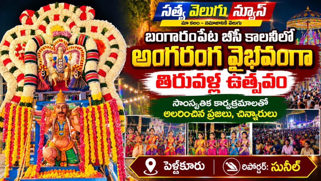 బంగారంపేట బీసీ కాలనీలో అంగరంగ వైభవంగా తిరువళ్ల ఉత్సవం