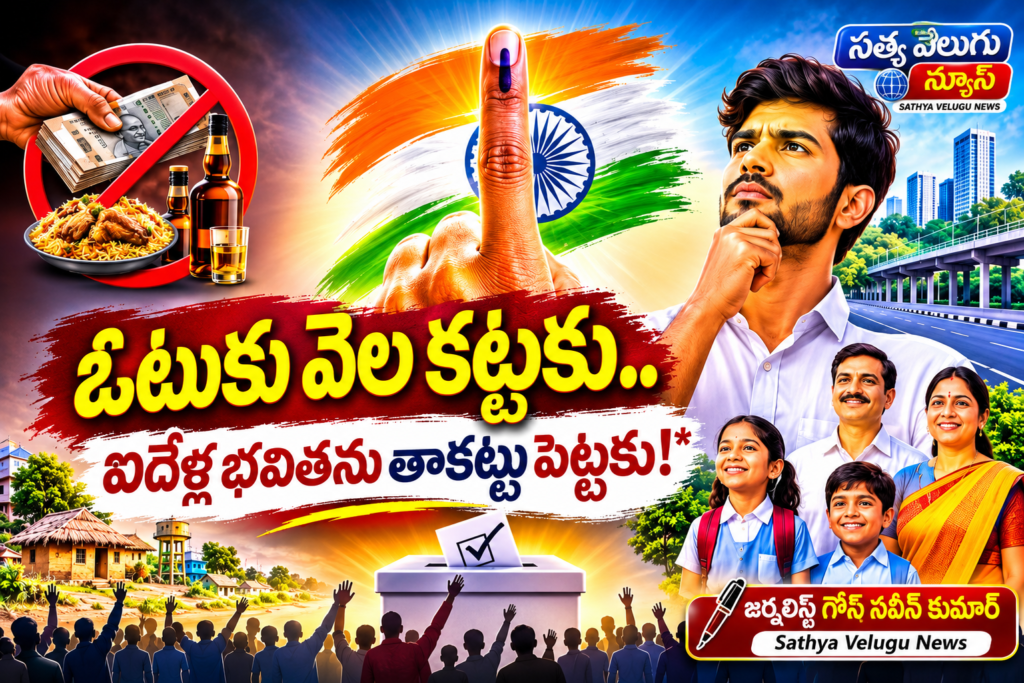 *ఓటుకు వెల కట్టకు.. ఐదేళ్ల భవితను తాకట్టు పెట్టకు!*