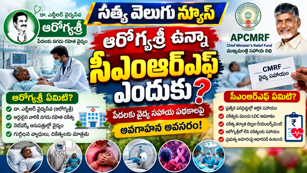ఆరోగ్యశ్రీ ఉన్నా సీఎంఆర్‌ఎఫ్ ఎందుకు? పేదలకు వైద్య సహాయ పథకాలపై అవగాహన అవసరం!