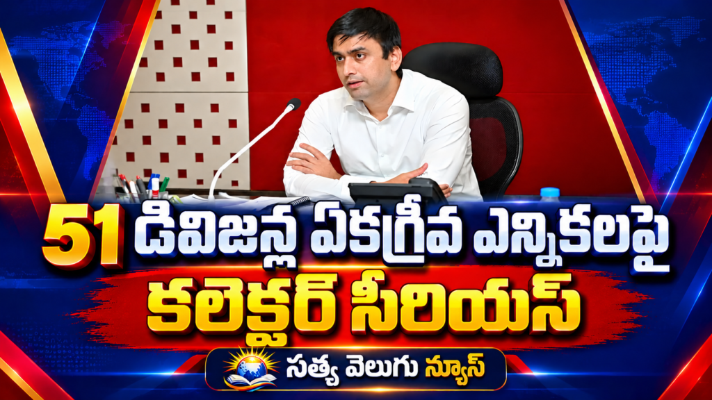 51 డివిజన్ల ఏకగ్రీవ ఎన్నికలపై కలెక్టర్ సీరియస్